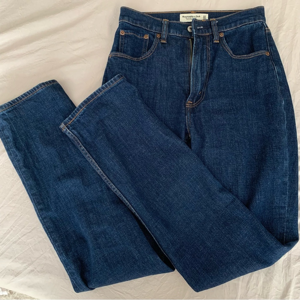 Ankle straight high rise jeans